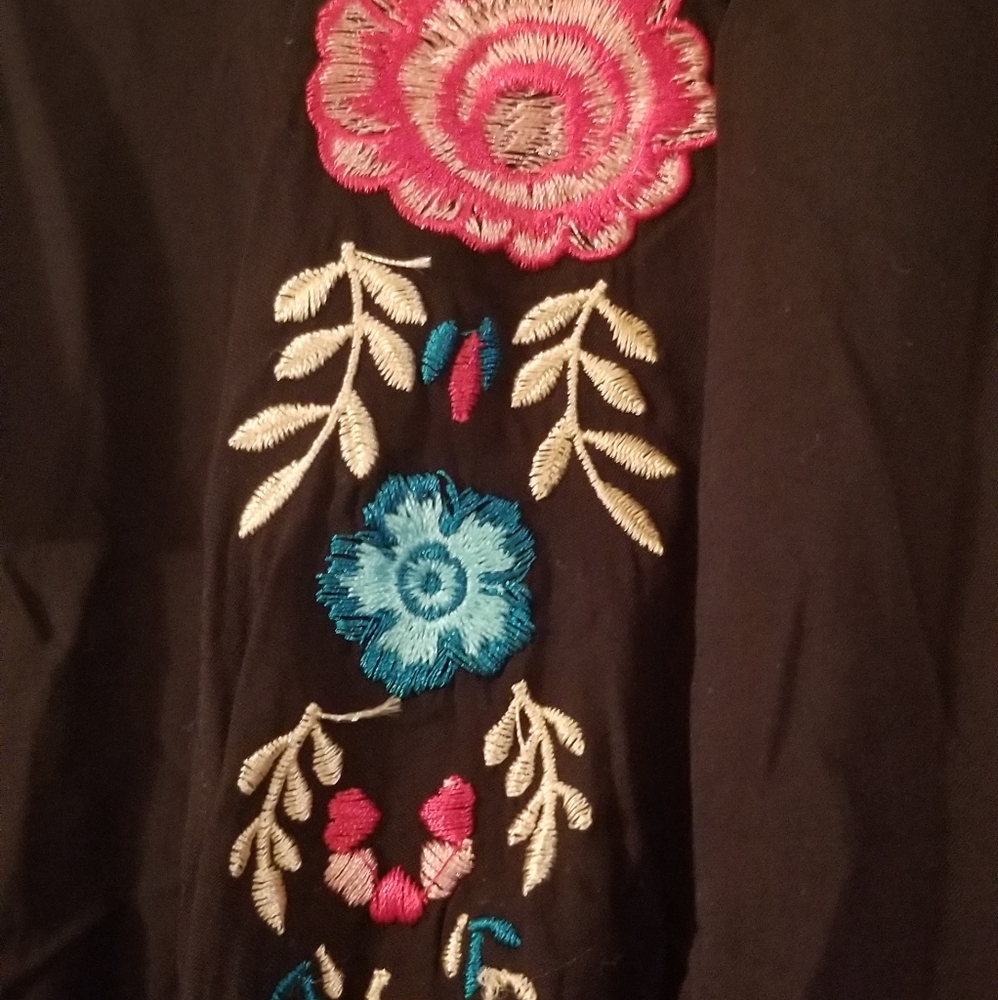 💖2xHP💖 Embroidered Dress Flutter Sleeves - Picture 3 of 7